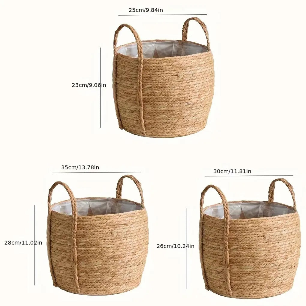 Rattan Woven Flowerpot Straw
