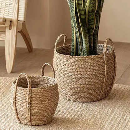 Rattan Woven Flowerpot Straw
