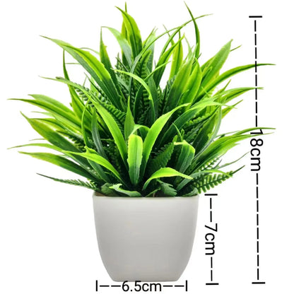 Artificial Plants with Plastics Pots
